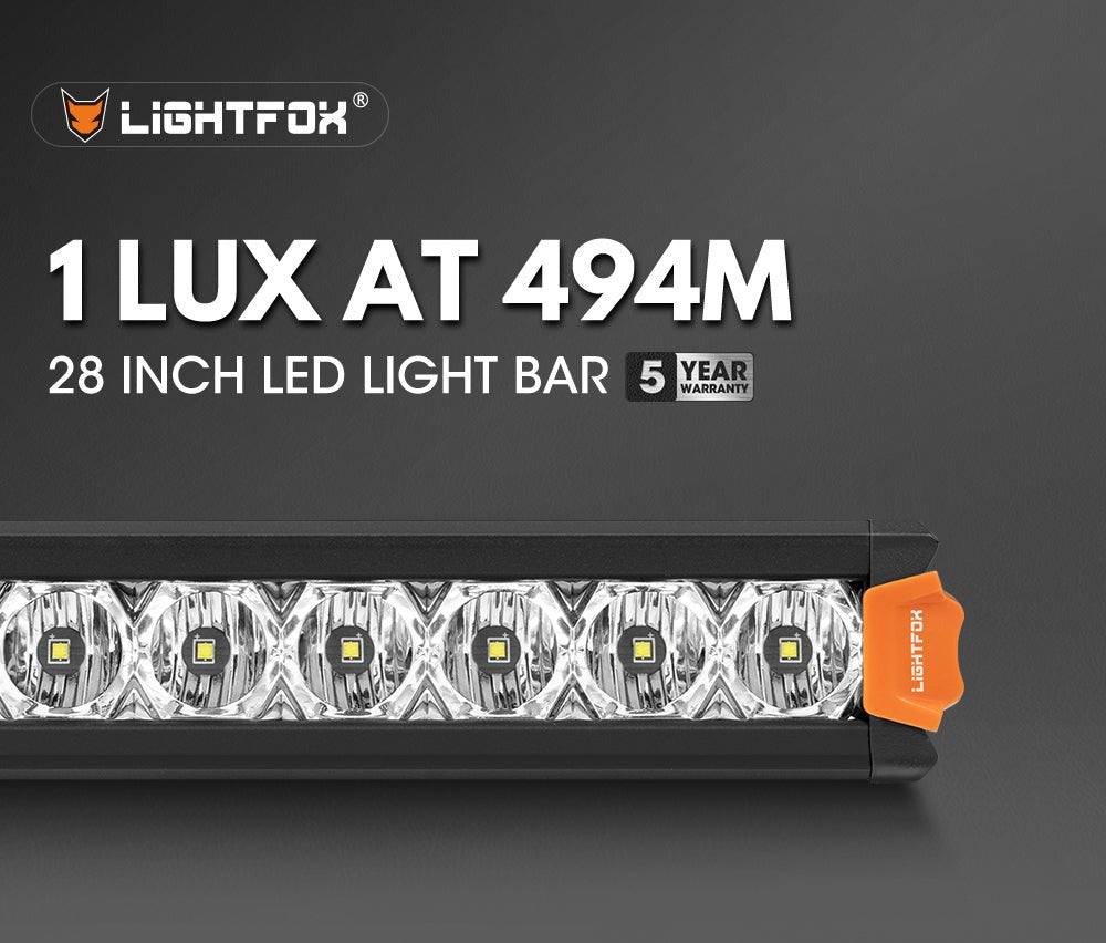 LIGHTFOX Vega Series 28inch Osram LED Light Bar 1Lux @ 494m 17,612 Lumens