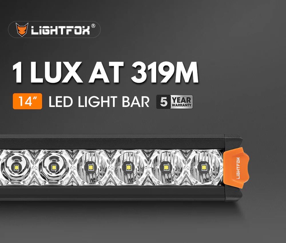 LIGHTFOX Vega Series 14inch Osram LED Light Bar 1Lux @ 319m 7,548 Lumens