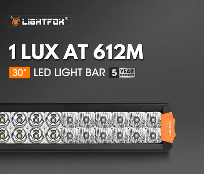 LIGHTFOX Rigel Series 30inch Osram LED Light Bar 1Lux @ 612m 22,644 Lumens
