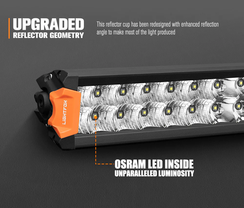 LIGHTFOX Rigel Series 30inch Osram LED Light Bar 1Lux @ 612m 22,644 Lumens