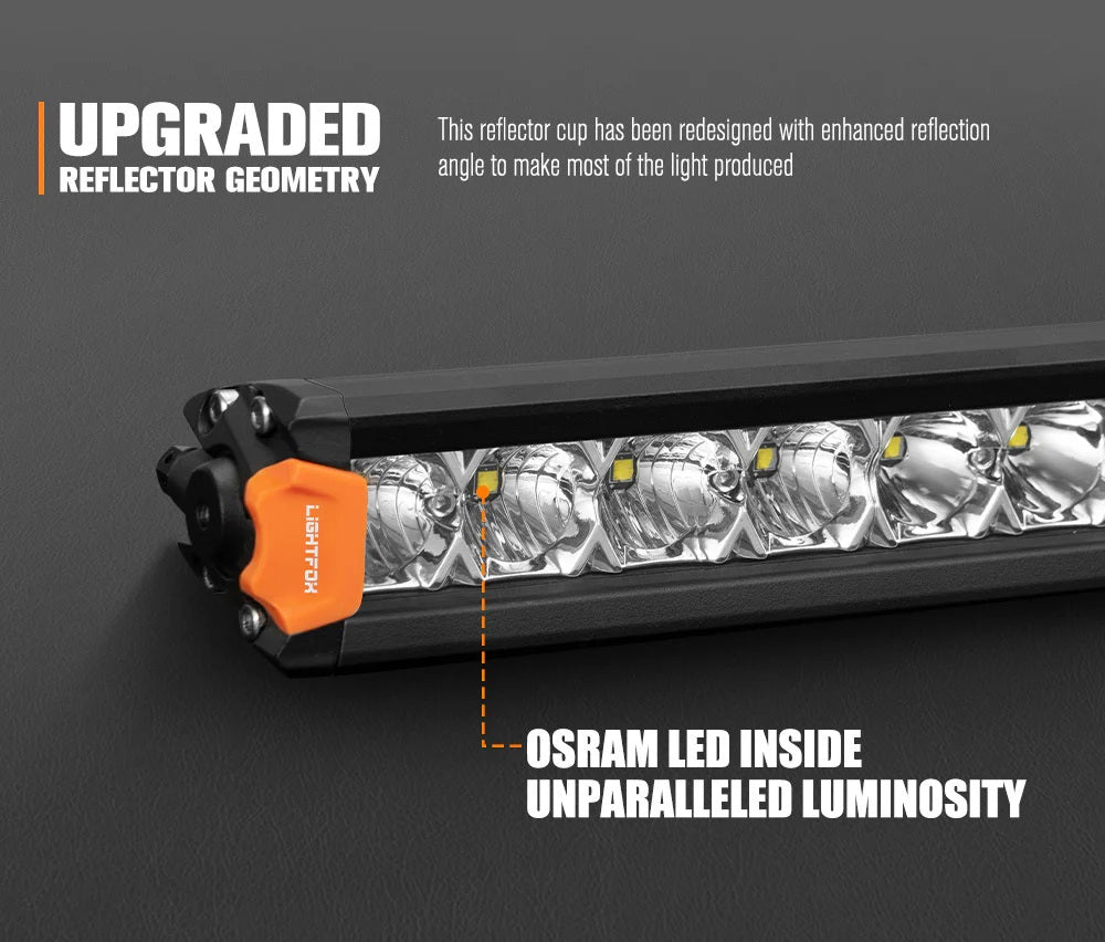 LIGHTFOX Vega Series 20inch Osram LED Light Bar 1Lux @ 453m 12,580 Lumens