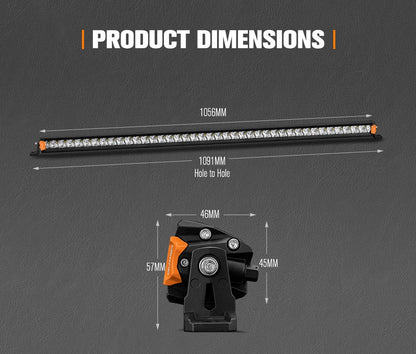 LIGHTFOX Vega Series 40inch Osram LED Light Bar 1Lux @ 611m 25,160 Lumens