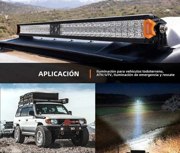 LIGHTFOX Rigel Series 42Inch 228W Led Light Bar Double Row Osram Led Laser 1 Lux @ 1285M 9,650 Lumens