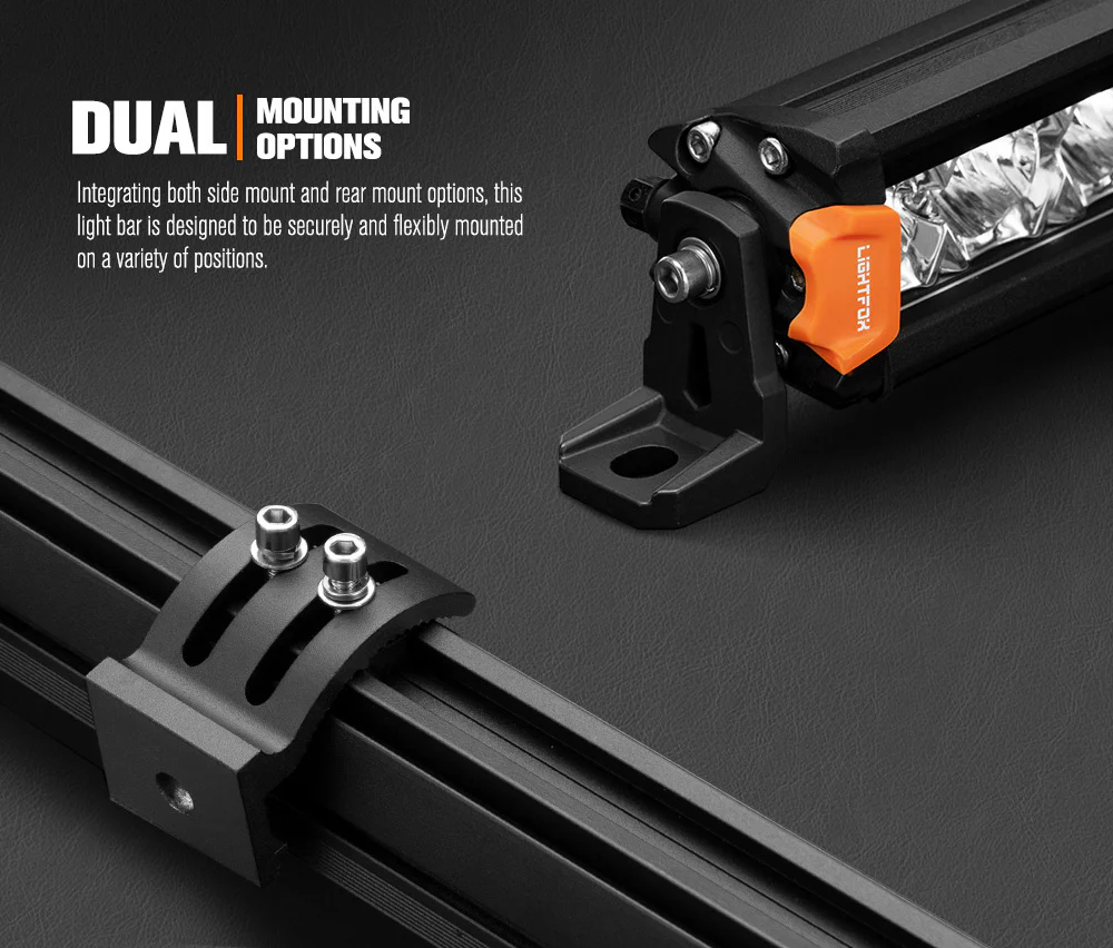 LIGHTFOX Vega Series Pair 8inch Osram LED Light Bar 1Lux @ 606m 8,856 Lumens