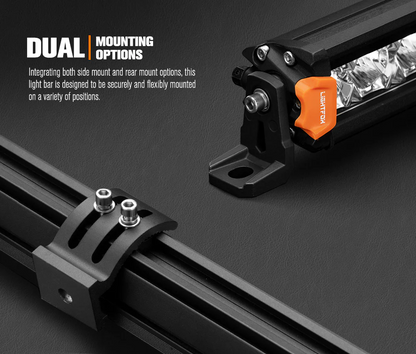 LIGHTFOX Vega Series Pair 8inch Osram LED Light Bar 1Lux @ 606m 8,856 Lumens