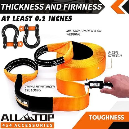 ALL-TOP KIT DE RECUPERACION ESLINGA + 2 GRILLETES + BOLSO 35,000LBS