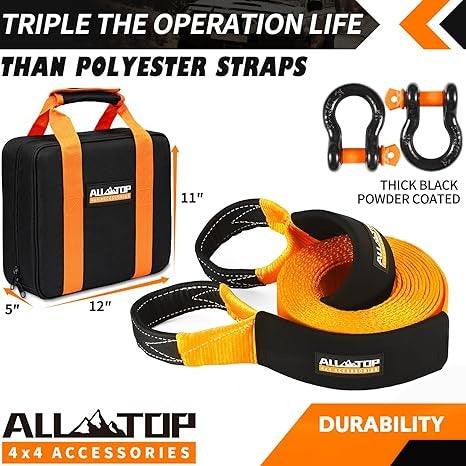 ALL-TOP KIT DE RECUPERACION ESLINGA + 2 GRILLETES + BOLSO 35,000LBS