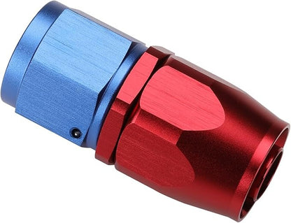 10AN recto manguera extremo montaje giratorio aluminio azul/rojo