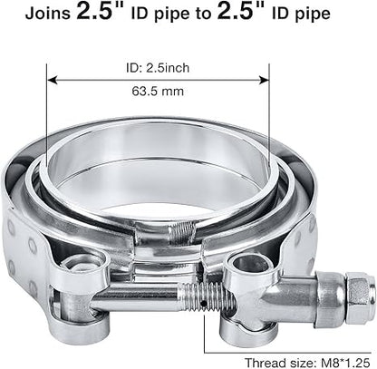 ABRAZADERAS TIPO V-BAND CON FLANGE HEMBRA Y MACHO ACERO INOXIDABLE(ver tamaños disponibles)