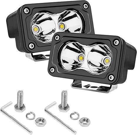 LED Pods Yellow 3 Inch 40W LED INTERCHANGEABLE BEAM SPOT FLOOD AND COMBO(3 LENS INCLUDED) Lights (PACK OF 2)