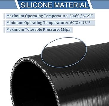 Manguera de silicona acoplador recto para automóvil Manguera de refrigerante 3 capas 0.157 in de grosor(ver tamaños disponibles)