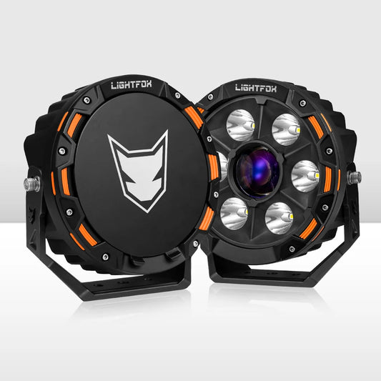 LIGHTFOX Pair 7inch Osram Laser LED Driving Lights 1Lux @ 2,226m 11,285Lumens
