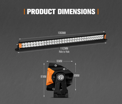 LIGHTFOX Rigel Series 40inch Osram LED Light Bar 1Lux @ 694m 30,192 Lumens