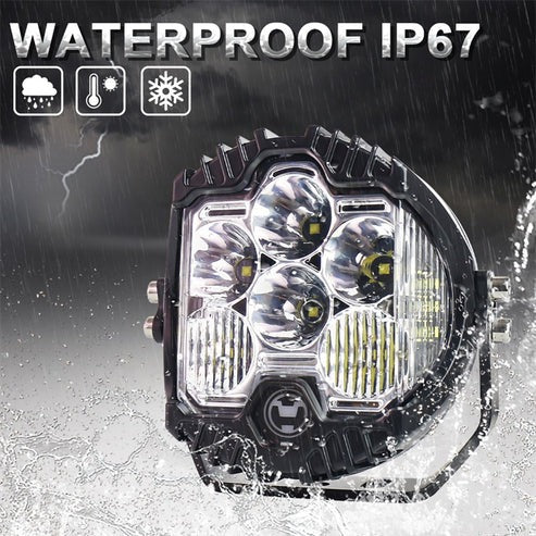 OVOVS Waterproof 5 Inch Led Work Light Pod With Amber Back Light DRL
