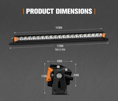 LIGHTFOX Vega Series 20inch Osram LED Light Bar 1Lux @ 453m 12,580 Lumens