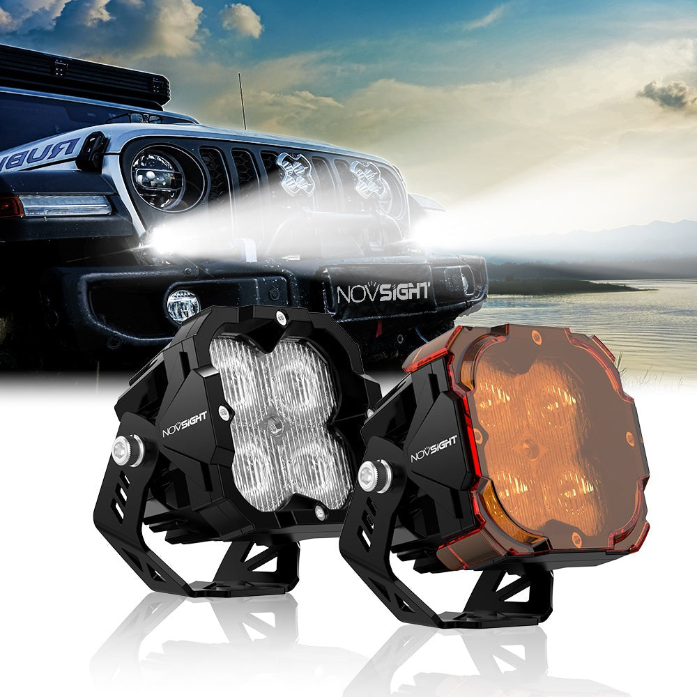 NOVSIGHT CYBER 1 Series 3 Inch Cube LED Pod SPOT BEAM Lights