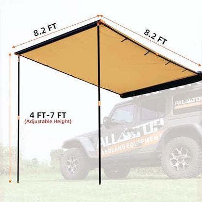 ALL-TOP Toldo universal multilateral, impermeable, antidesgarro, resistente a los rayos ultravioletas, extensión de toldo para mayor privacidad y sombra (ver tamaños disponibles)