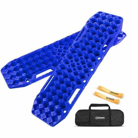 BUNKER INDUST SAND SNOW MUD TRAX 4WD 10T RECOVERY TRACKS BLUE (1PAR)