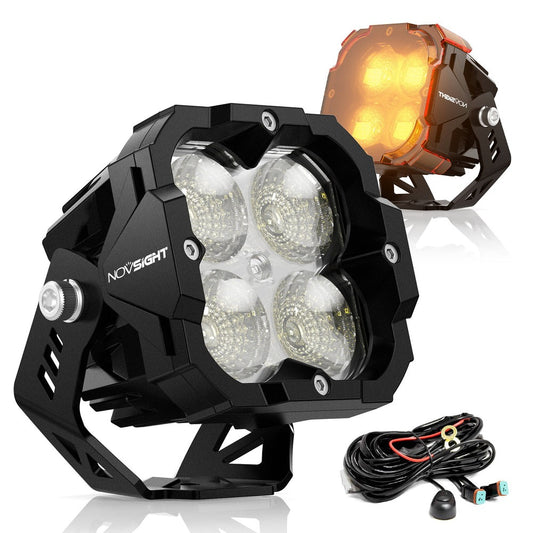 NOVSIGHT CYBER 1 Series 3 Inch Cube LED Pod FLOOD/DITCH BEAM Lights