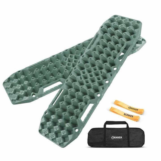 BUNKER INDUST SAND SNOW MUD TRAX 4WD 10T RECOVERY TRACKS GREEN (1PAR)