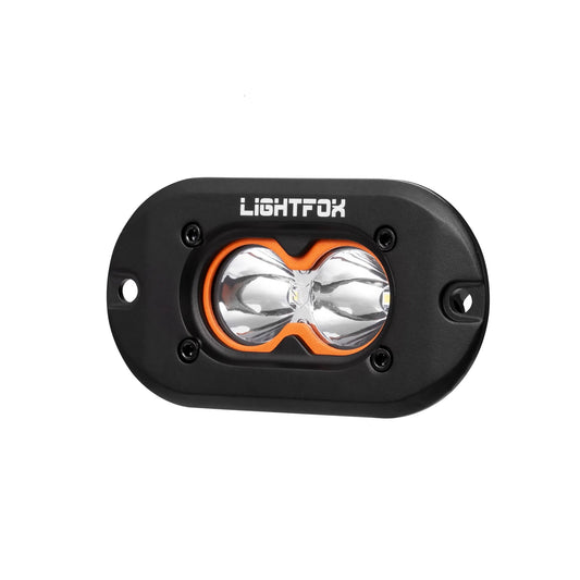 LIGHTFOX luz LED Pod Empotrable de 3 pulgadas, luz LED de trabajo de alto brillo IP68, luz todoterreno impermeable para camiones, SUV, ATVs (1 par)