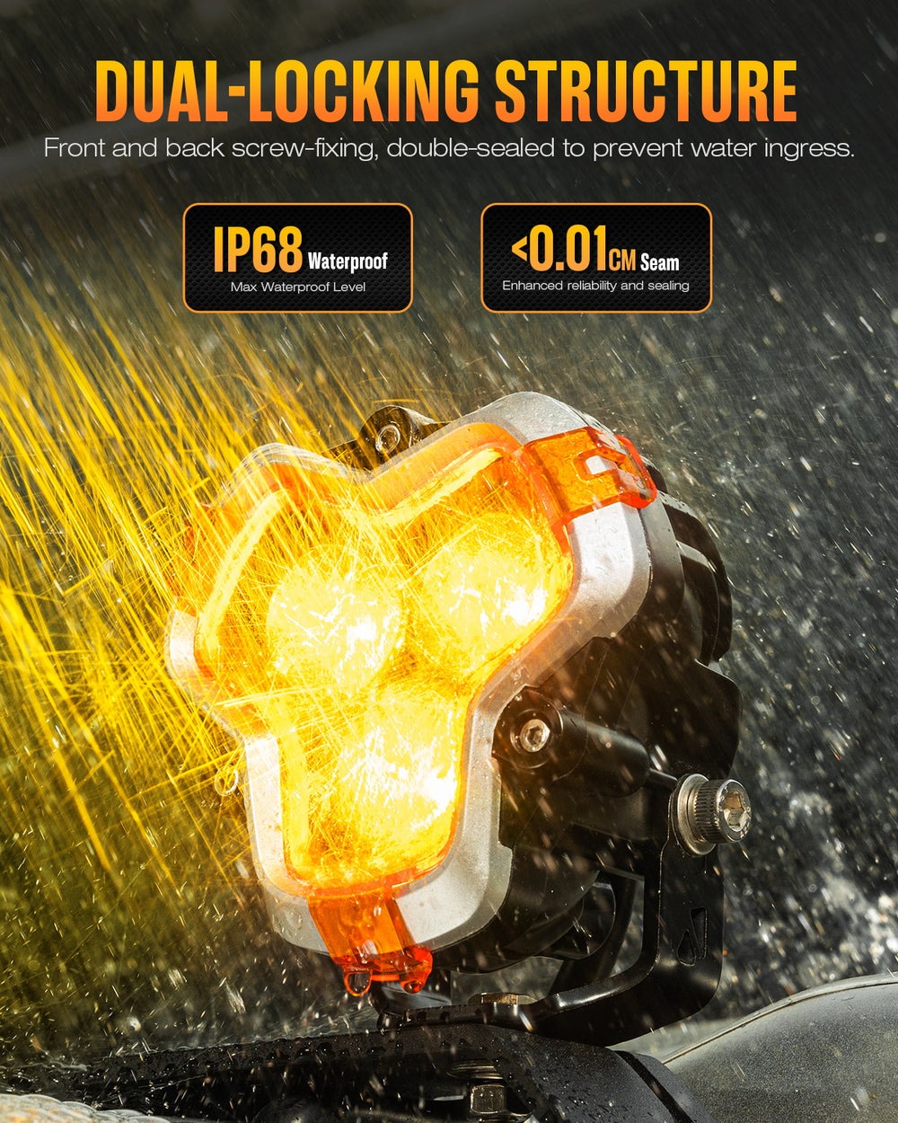 NOVSIGHT HALO Series 3" LED Pod SPOT BEAM Lights with DRL 48W Twin Light Kit System Pair