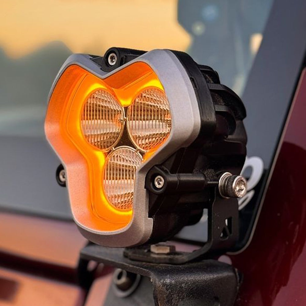 NOVSIGHT HALO Series 3" LED Pod SPOT BEAM Lights with DRL 48W Twin Light Kit System Pair