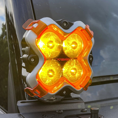 NOVSIGHT HALO Series 6" SPOT BEAM LED Pod Lights with DRL 60W Twin Light Kit System Pair