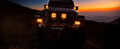 NOVSIGHT HALO Series 6" SPOT BEAM LED Pod Lights with DRL 60W Twin Light Kit System Pair