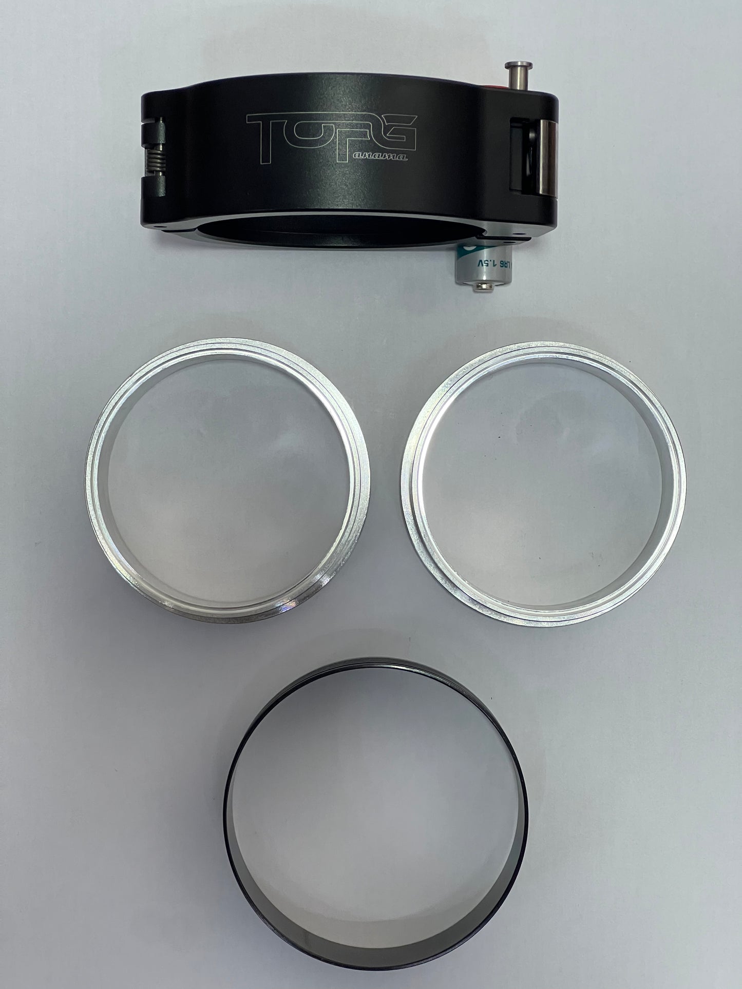 Abrazadera de banda en V de liberación rápida de aluminio con brida Abrazadera de tubo de intercooler VER TAMAÑOS DISPONIBLES