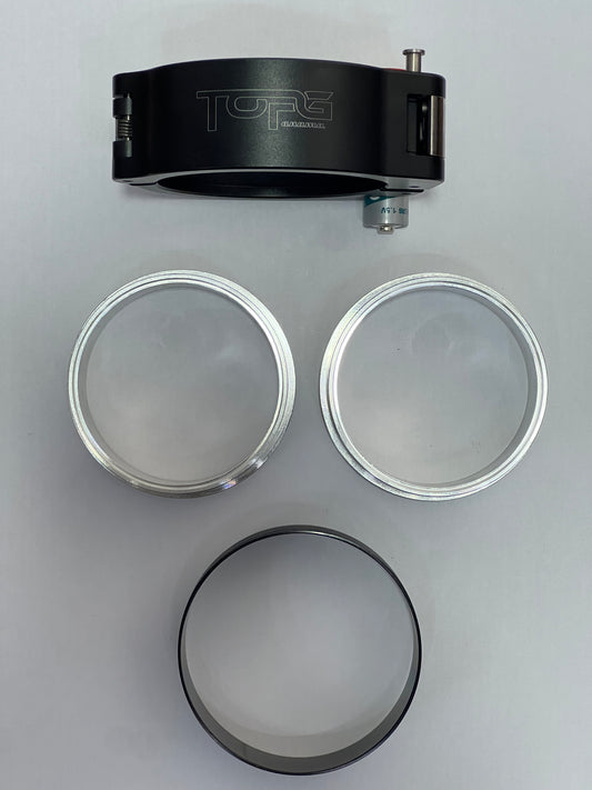 Abrazadera de banda en V de liberación rápida de aluminio con brida Abrazadera de tubo de intercooler VER TAMAÑOS DISPONIBLES