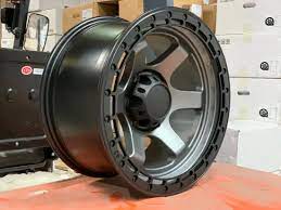 RINES 17" OFFROAD 6X139.7 GUN METAL MACHINE FACE BLACK LIP (JUEGO DE 4 UNIDADES)