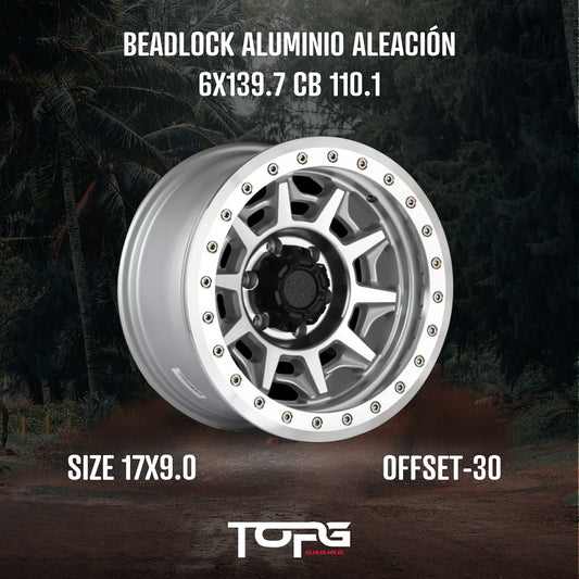 RINES BEADLOCK 6X139.7 17X9 ET-30 CB110.5 VER OPCIONES (JUEGO DE 4 UNIDADES)