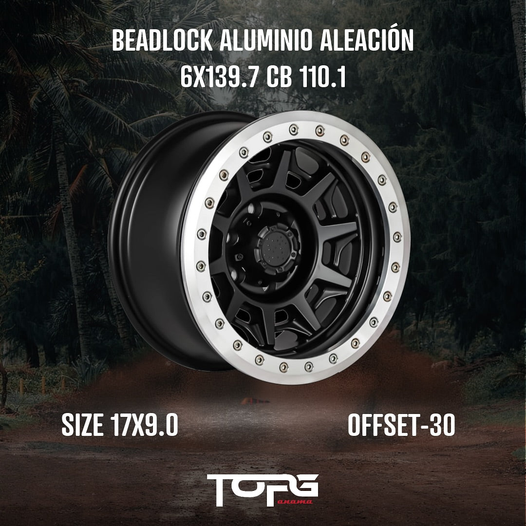RINES BEADLOCK 6X139.7 17X9 ET-30 CB110.5 VER OPCIONES (JUEGO DE 4 UNIDADES)