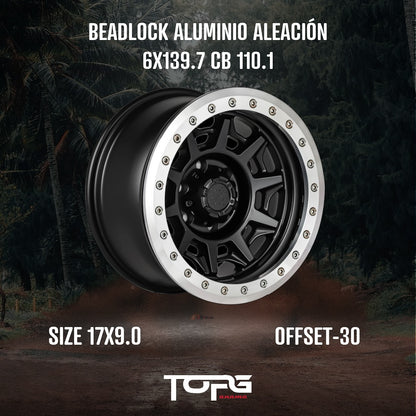 RINES BEADLOCK 6X139.7 17X9 ET-30 CB110.5 VER OPCIONES (JUEGO DE 4 UNIDADES)