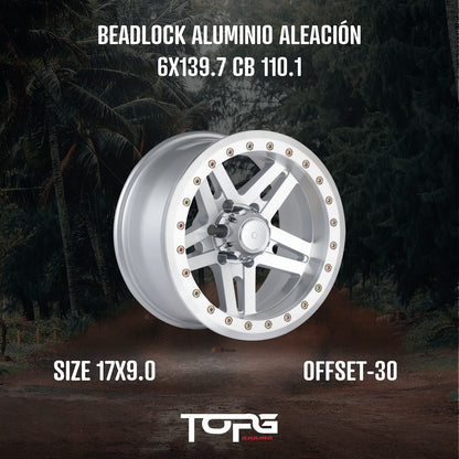 RINES BEADLOCK 6X139.7 17X9 ET-30 CB110.5 VER OPCIONES (JUEGO DE 4 UNIDADES)