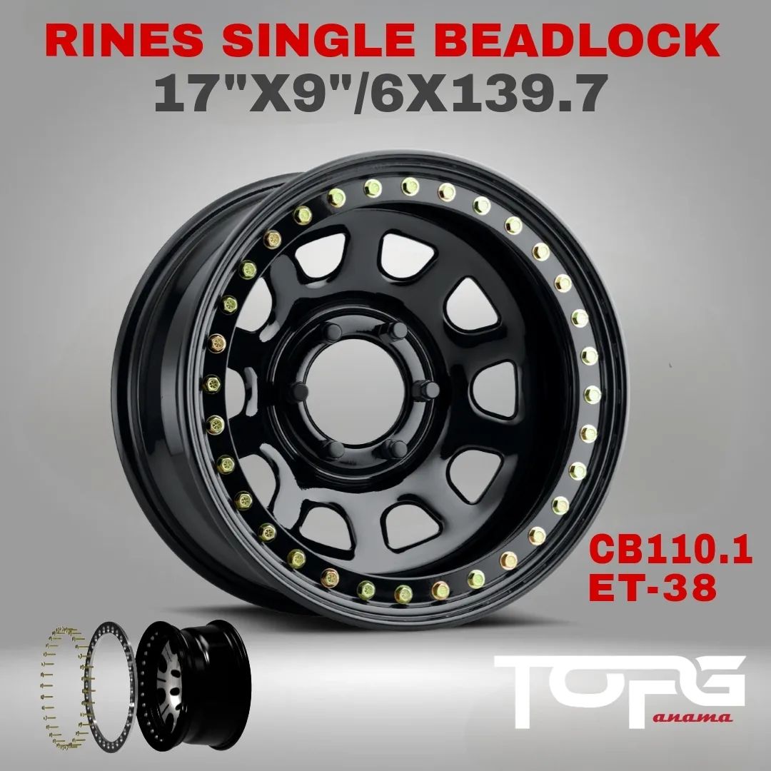 RINES BEADLOCK METAL 17X9 6.X139.7 CB110.1 ET-38  AROS DIFERENTE COLORES(JUEGO DE 4 RINES)