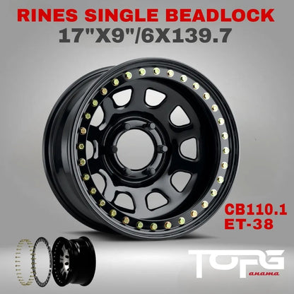 RINES BEADLOCK METAL 17X9 6.X139.7 CB110.1 ET-38  AROS DIFERENTE COLORES(JUEGO DE 4 RINES)