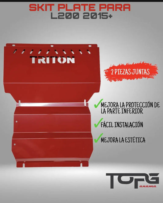 SKIDPLATE/PECHERA MITSUBISHI L200 2015+ (2 PIEZAS)