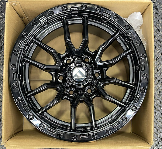 RINES 17" OFFROAD 17X9/6X139.7/ET0/CB106.1 GLOSS BLACK(JUEGO 4 UND)