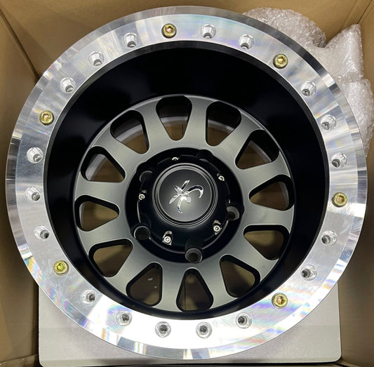 RINES BEADLOCK 6X139.7 16X10 ET-44 CB110.5 FULL SILVER (4 UNIDADES)
