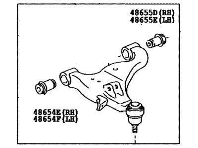 Brazo de control inferior izquierda y derecha para toyota tacoma, hilux, fortuner