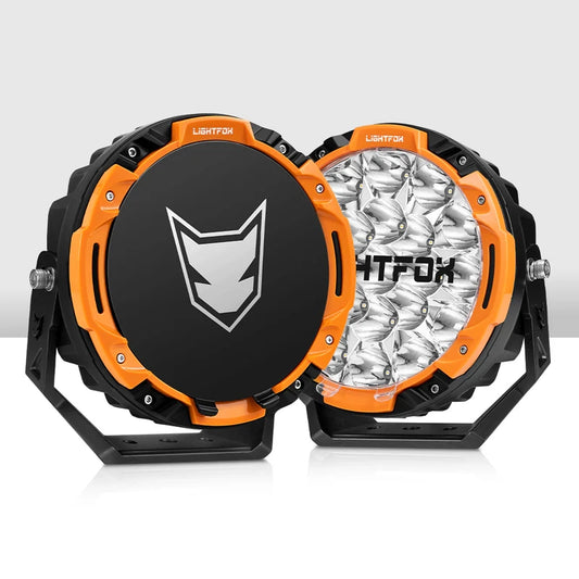 LIGHTFOX 7 inch Osram LED Driving Lights WITH DRL 1Lux @ 1,680m 13,600Lumens