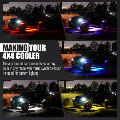 LIGHTFOX RGB WATERPROOF LED Rock Lights