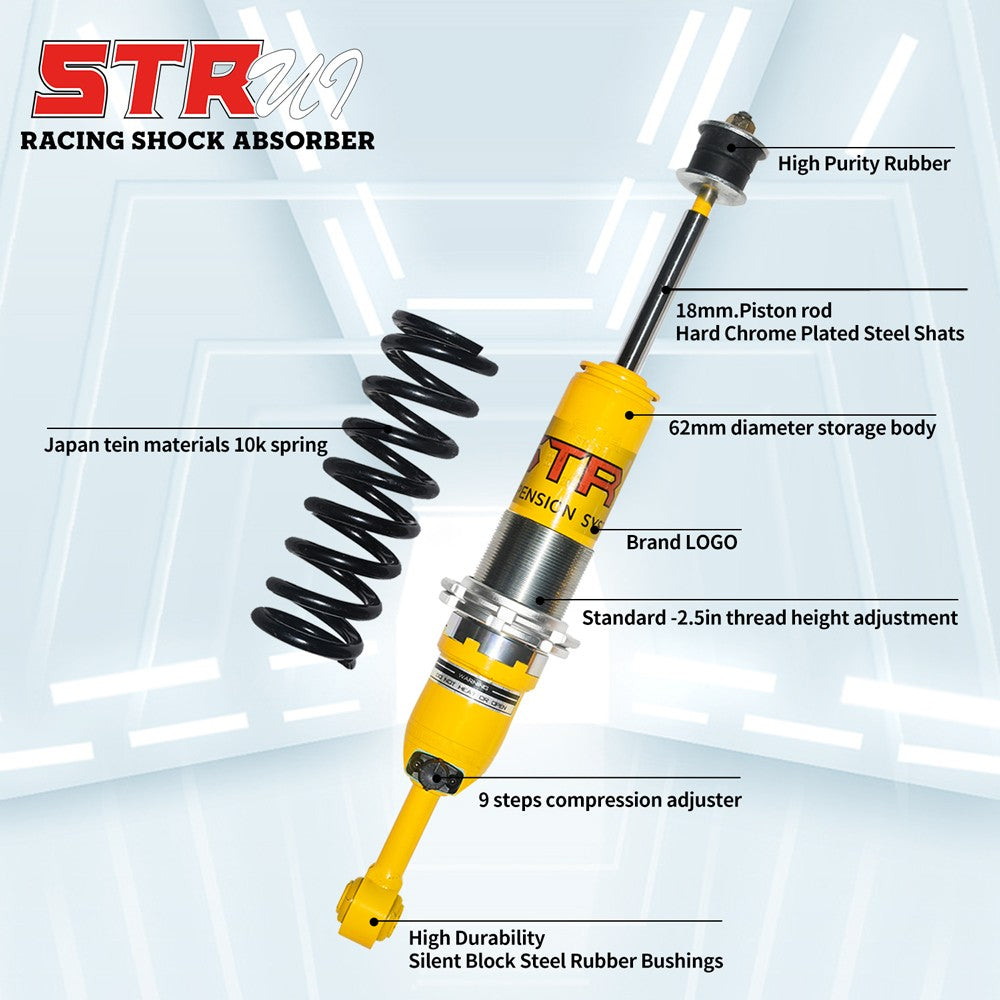 STR 4X4 TWIN TUBE FOAM CELL SHOCK 2-3" KIT PARA NISSAN NP300/FRONTIER
